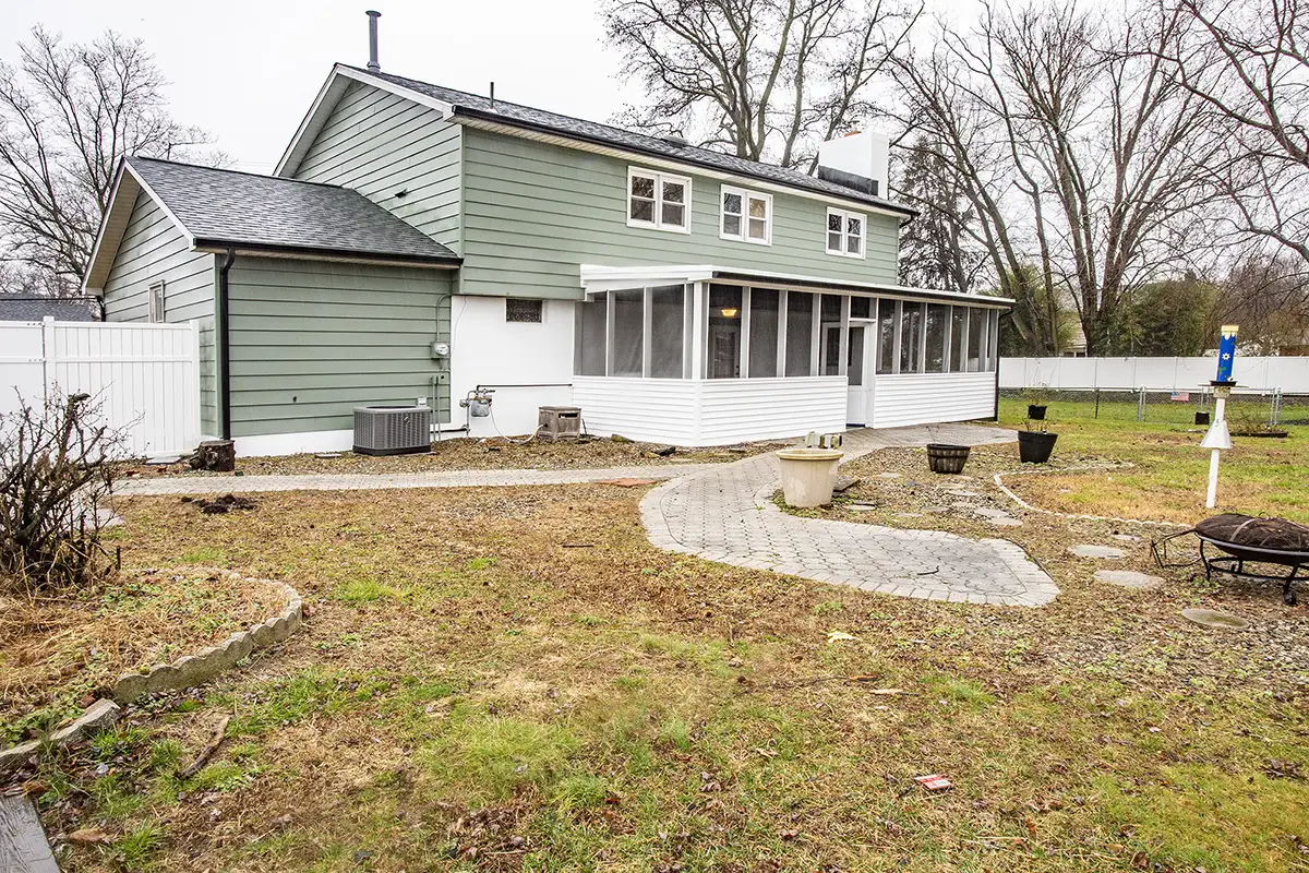 46 Fifth Street front of house viewed from left.