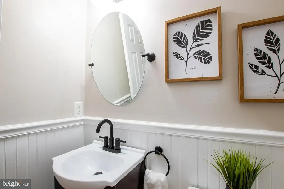 Bathroom vanity area.